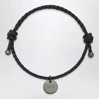 Bottega Veneta Black woven leather bracelet