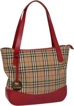 Burberry Pre-owned Handbags, female, Multicolor, Size: ONE SIZE Pre-owned Canvas Hand Bag