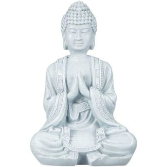 AC-D&eacute;co Ac-deco - ZenLight - Statuetta di Buddha meditazione 2, grigio pietra, SBM2