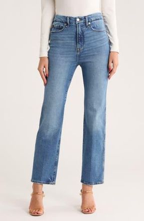 Good American Good Curve Straight Leg Jeans in Indigo338 at Nordstrom Rack, Size 2