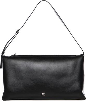 Courr&egrave;ges Cuff Leather Bag - Dames - Schoudertassen - Zwart - ONE Size - Leer - Tassen