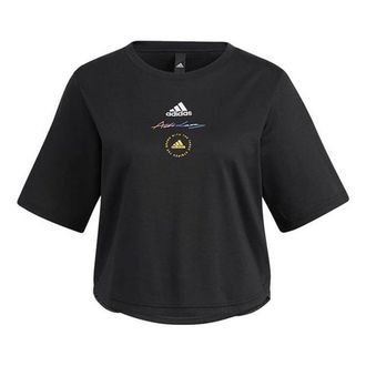 adidas (WMNS) adidas UST T-Shirt Asia Sizing Black White HE9984