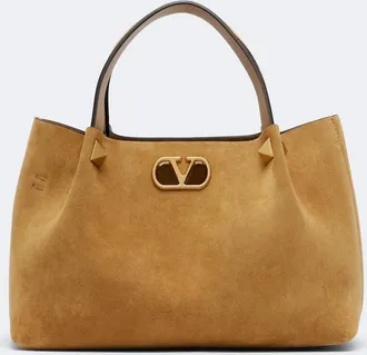 Valentino Garavani Bolso Signature Small de ante con VLogo