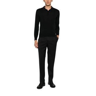 Canali Polo ML 3 Bottoni - - Tops - Uomo - Nero - S