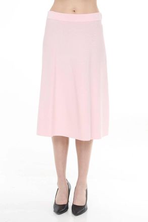 Joseph Ribkoff High-Waist Sweater Knit A-Line Skirt In Petal Pink
