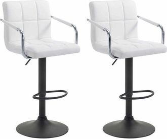 Clp Set 2 sgabelli design Lucy V2 in similpelle bianco nero