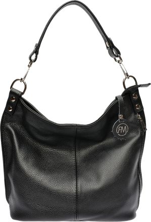 Roberta M Zwart Rundleer Tas