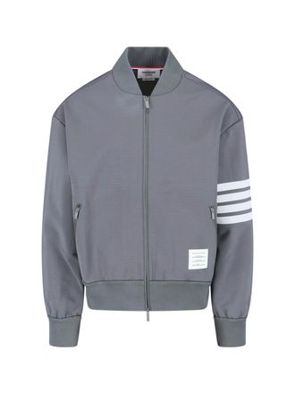 Thom Browne 4 Bar Bomber Jacket - Grey