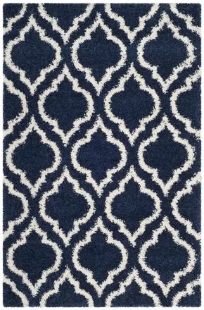 Safavieh Alfombra azul marino/marfil 122 x 183 cm