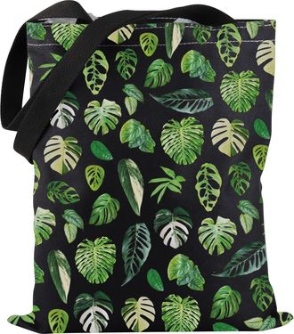 Generic Monstera Tote Bag Monstera Leaves Tote Bag Tropical Leaf Gift Plant Lover Gift (Monstera Leaves TOTE)