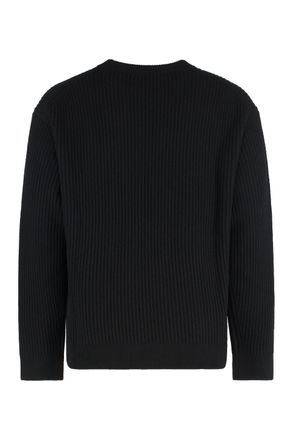 Maison Kitsun&eacute; Ribbed Wool Sweater - Black