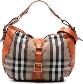 Burberry Pre-owned Burberry Medium House Check Canvas Ashwood Hobo Ladies ITEFFEPI14SCA