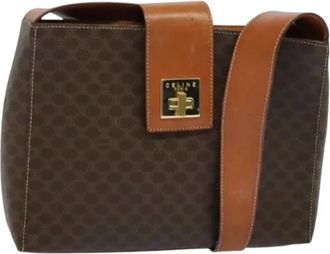 Celine Pre-owned Leather celine-bags - Dames - Vintage Schoudertas - Bruin - ONE Size - Leer - Vintage