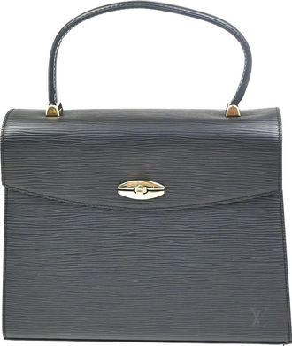 Louis Vuitton Malesherbes Handbag Epi Leather Black Leather Handbag (Pre-Owned)