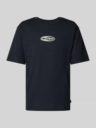 Review T-Shirt mit Label-Print in Black, Gr&ouml;&szlig;e XL
