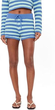 Beach Riot Balboa Shorts Womens Shorts Sapphire Sea Stripe : LG, Cotton