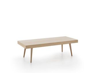 HOGAR 24 Mesa de centro de madera maciza natural, color natural