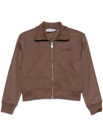 The Attico logo-appliqué sweatshirt - women - Cotton - 42 - Brown