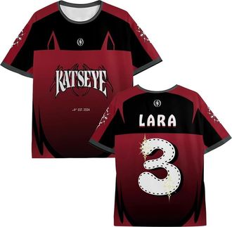 Generic Katseye Merch Jersey T-Shirt Crewneck Short Sleeve Sportwear Tee Men Women Outdoor Streetwear Tops (3XL,A04)