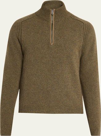 Sease Mens Cashmere Mouline Half-Zip Sweater