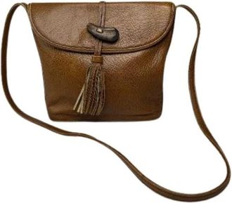 Saint Laurent Pre-owned Vintage Cross Body Bag - Dames - Vintage Schoudertas - Bruin - ONE Size - Leer - Vintage