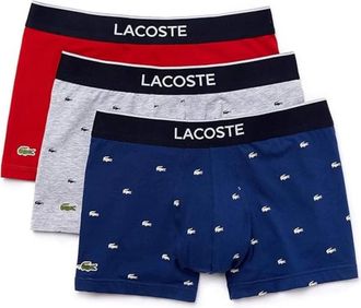 Lacoste Mini Crocos Boxers Pakket - Heren - Onderbroek - Veelkleurig - S - Ondergoed