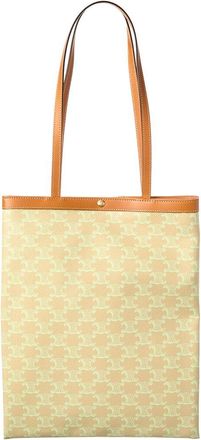 Celine Celine Triomphe Medium Canvas & Leather Tote