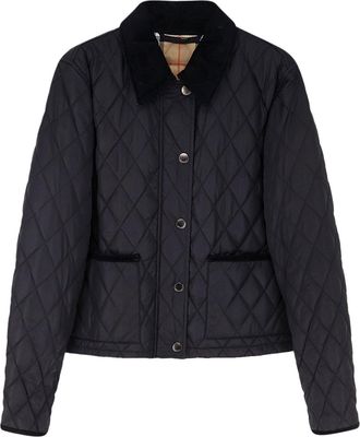 Burberry Nylon Jacket With Stitching-Donna