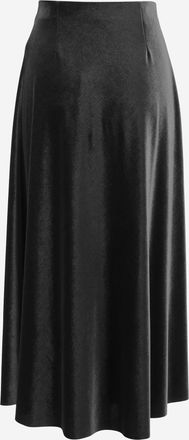 F.it Womens Stretch Velvet Skirt Black Polyester