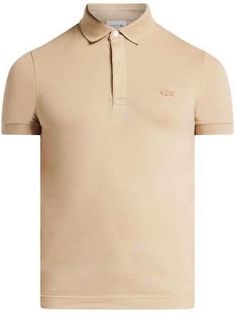 Lacoste logo-patch polo shirt - Neutrals