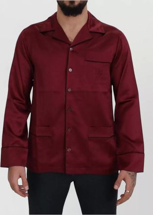 Dolce & Gabbana silk lounge pajama shirt