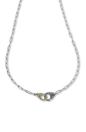 Samuel B. Sterling Silver & 18K Yellow Gold Handcuff Pendant Necklace in Silver And Gold at Nordstrom Rack