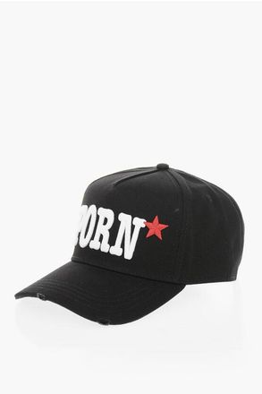 Dsquared2 Cotton Gabardine Baseball Cap ROCCO with Raised Embroidery size One Si