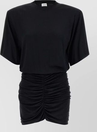 Andamane lennox crew neck ruched mini dress