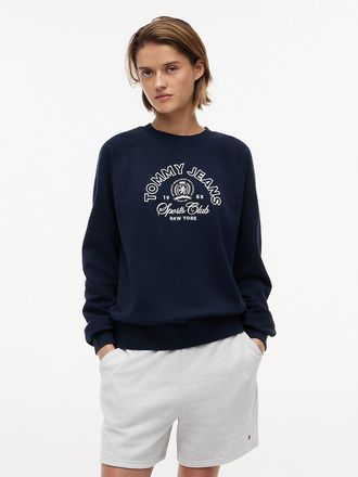 Tommy Hilfiger Womens Tommy Jeans Sports Club Logo Sweatshirt - Navy - XL