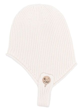 Barrie ribbed cashmere hat - White