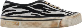 Bally Lyder Zebra Print Hair Calf Sneakers