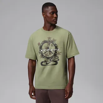 Nike Jordan Mens Jordan Graphic T-Shirt in Green | IQ5295-334