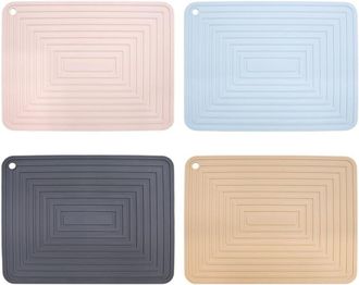 OEM Paquete De 4 Manteles Individuales Grandes De Silicona/alfombrillas Aislantes T&eacute;rmicas, 29 X 22,8 Cm, Antideslizantes, Resistentes Al Calor, Para Coci
