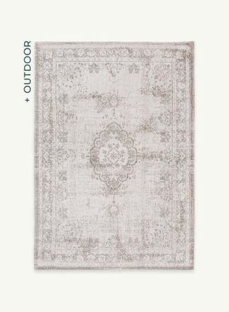 Louis De Poortere Dise&ntilde;o De Medallones - Alfombra De Medallones Del Mundo Desvanecido - Fabricada En B&eacute;lgica - Acabado A Mano - Antideslizante Natural - 100 % Algod&oacute;n -