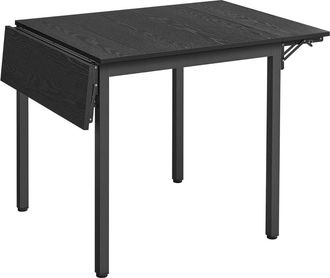 Vasagle Mesa de comedor extensible de hoja abatible de color negro
