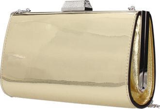 Jimmy Choo London Womens Metallic Leather Clutch Gold