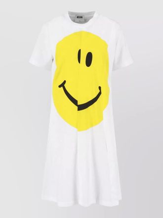 Moschino knee length dress smiley face print