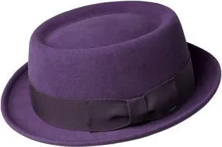 Bailey Darron Wool Felt Pork Pie Hat in Deep Plum at Nordstrom Rack, Size Medium