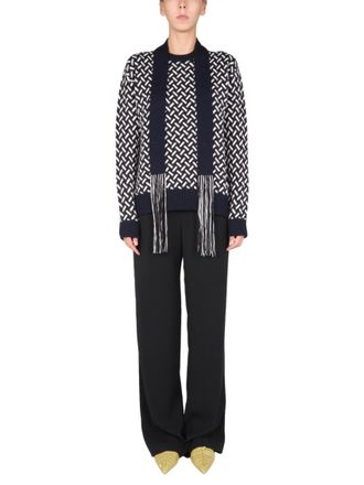 Jil Sander Multicolor Jacquard Crew Neck Sweater