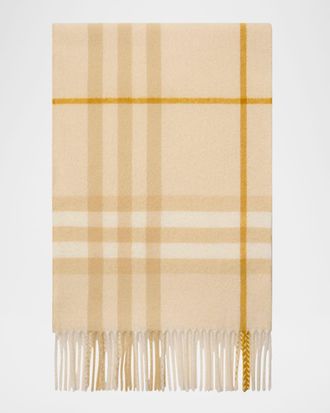 Burberry Giant Check Cashmere Scarf