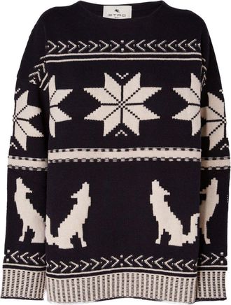Etro Maglione Fair Isle - Nero