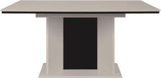 Calicosy Mesa de comedor extensible 160-200 cm - Topo y negro