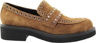 Bibi Lou Cuero - Dames - Loafers - Bruin - 40 EU - Leer - Schoenen