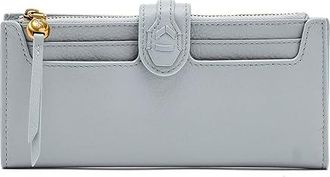 Hobo Dunn Continental Wallet Wallet Womens Handbags Indigo Cloud, Cotton/Leather